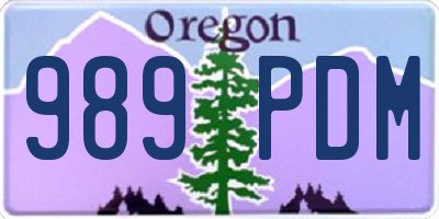OR license plate 989PDM