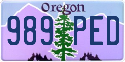 OR license plate 989PED