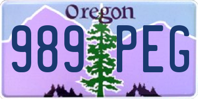 OR license plate 989PEG