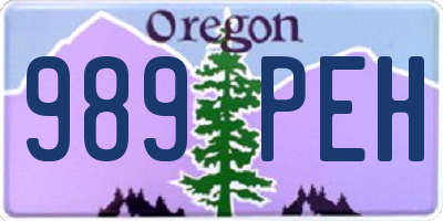 OR license plate 989PEH