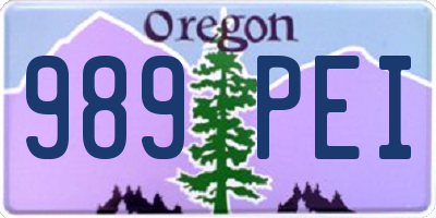 OR license plate 989PEI