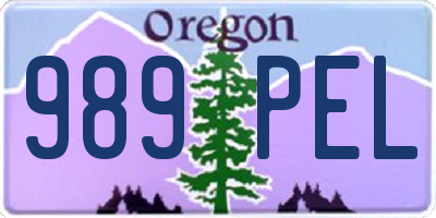OR license plate 989PEL