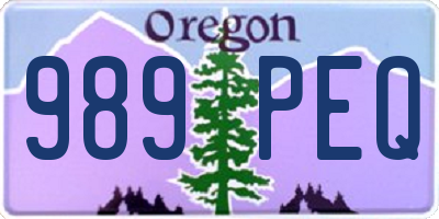 OR license plate 989PEQ