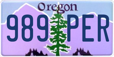 OR license plate 989PER