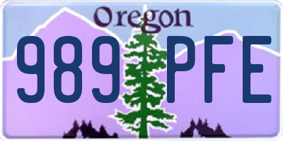 OR license plate 989PFE