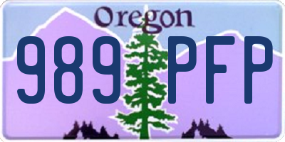 OR license plate 989PFP