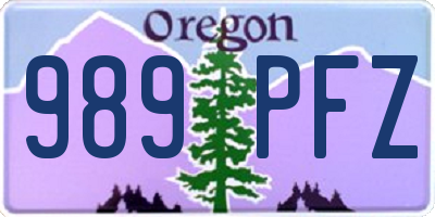 OR license plate 989PFZ