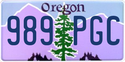 OR license plate 989PGC
