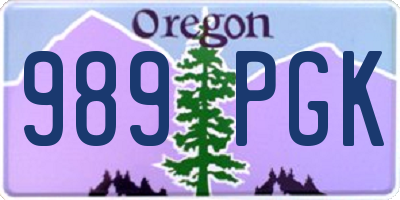 OR license plate 989PGK