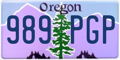 OR license plate 989PGP