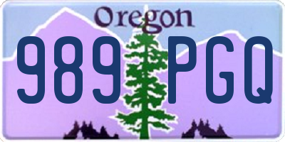 OR license plate 989PGQ