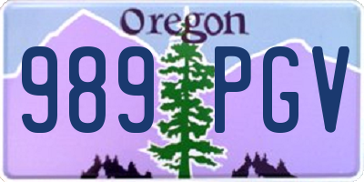 OR license plate 989PGV