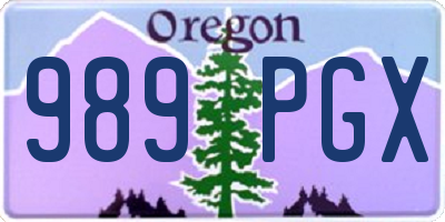 OR license plate 989PGX
