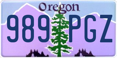 OR license plate 989PGZ