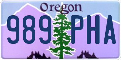 OR license plate 989PHA