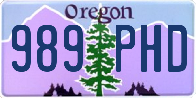 OR license plate 989PHD
