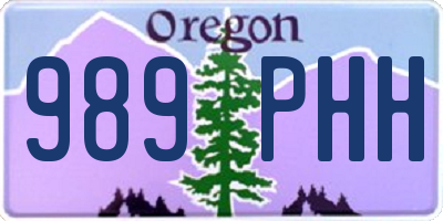 OR license plate 989PHH