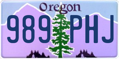 OR license plate 989PHJ
