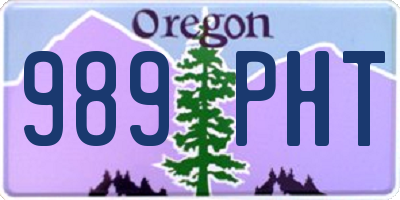 OR license plate 989PHT