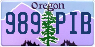 OR license plate 989PIB
