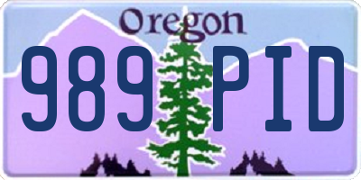 OR license plate 989PID
