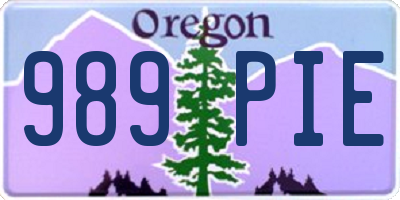 OR license plate 989PIE