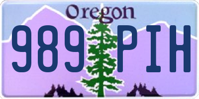 OR license plate 989PIH