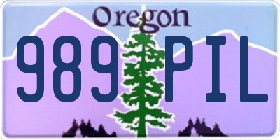 OR license plate 989PIL