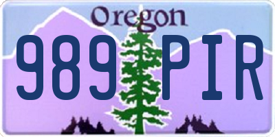 OR license plate 989PIR