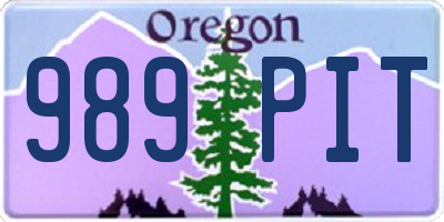 OR license plate 989PIT
