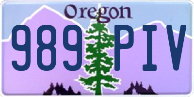 OR license plate 989PIV