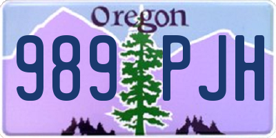 OR license plate 989PJH