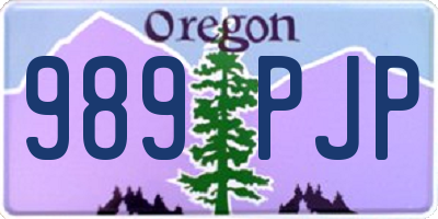 OR license plate 989PJP