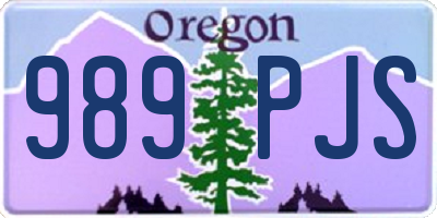 OR license plate 989PJS