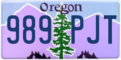 OR license plate 989PJT