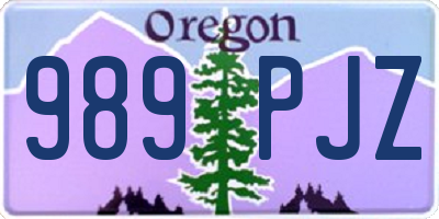 OR license plate 989PJZ