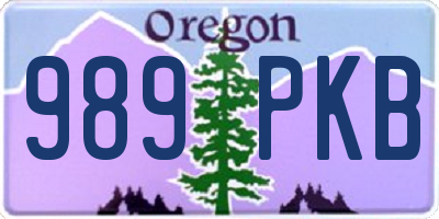OR license plate 989PKB