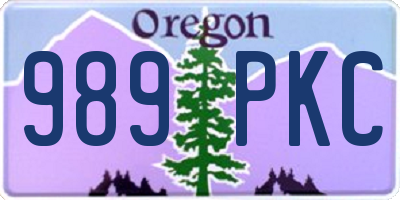 OR license plate 989PKC