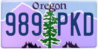 OR license plate 989PKD
