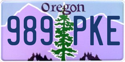 OR license plate 989PKE