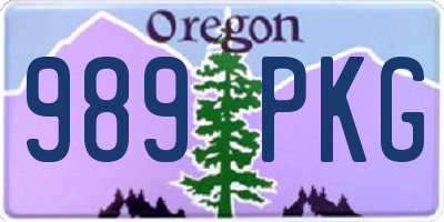 OR license plate 989PKG