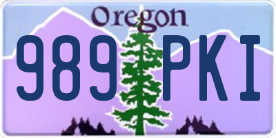 OR license plate 989PKI