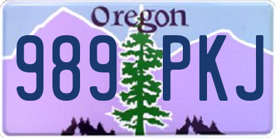 OR license plate 989PKJ