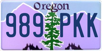 OR license plate 989PKK