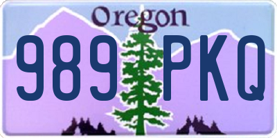 OR license plate 989PKQ