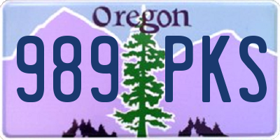 OR license plate 989PKS