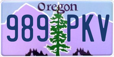 OR license plate 989PKV