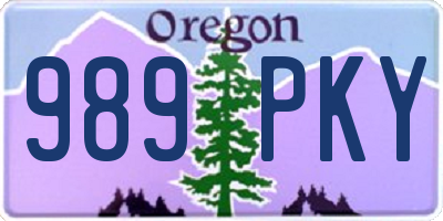 OR license plate 989PKY