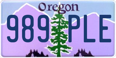 OR license plate 989PLE