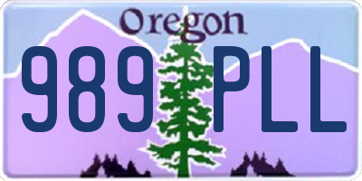 OR license plate 989PLL